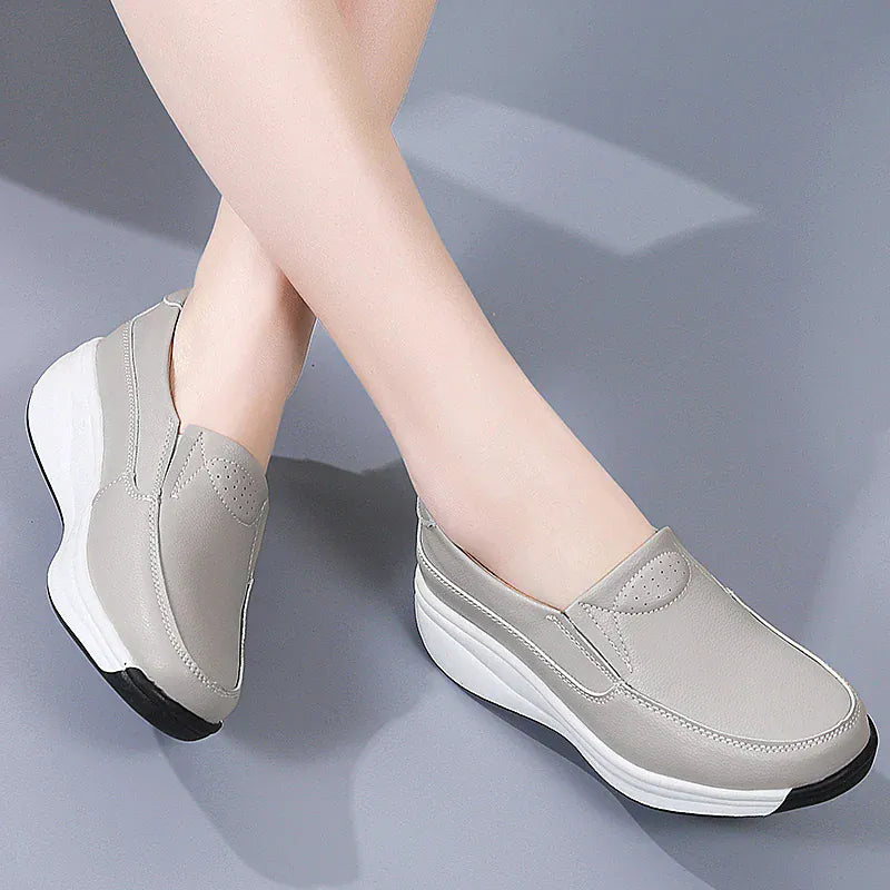 Mocassin Orthopédique Femme Plat et Antidérapant