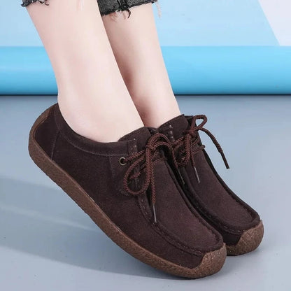 Mocassin Orthopédique Femme Style Rétro à Lacet