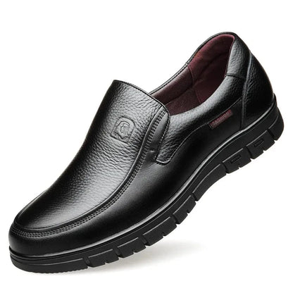 Mocassin Orthopédique Homme Élégant en Cuir Noir