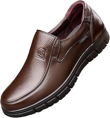 Mocassin Orthopédique Homme Élégant et Marron Foncé