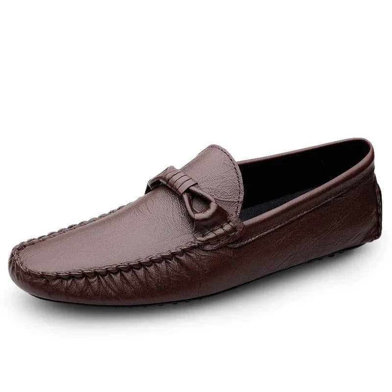 Mocassins Cuir Véritable Homme