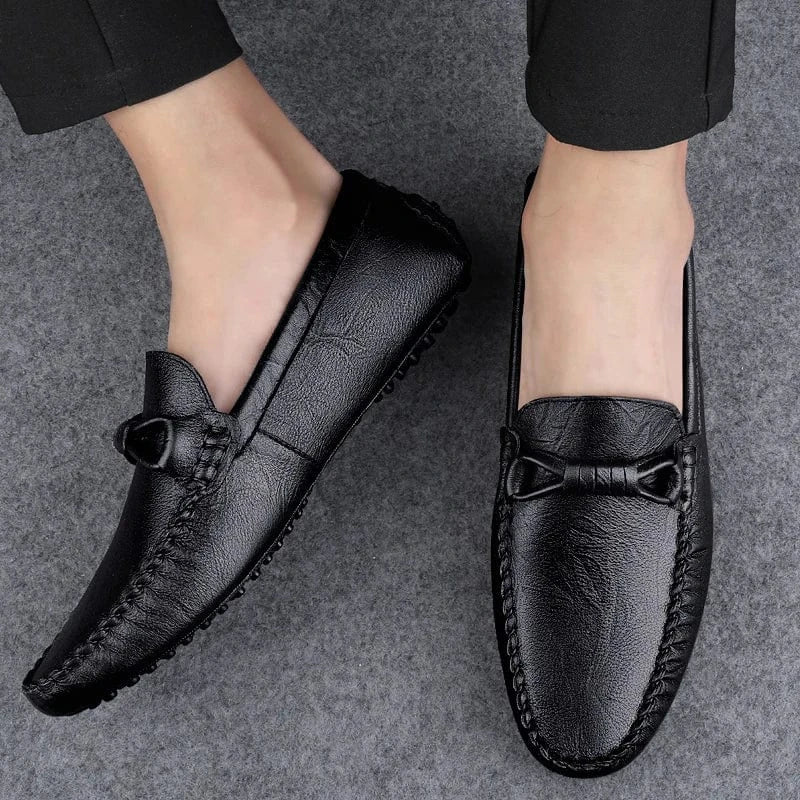 Mocassins Cuir Véritable Homme