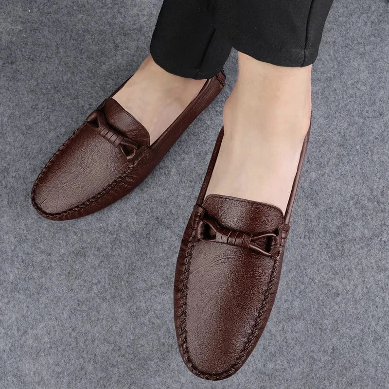 Mocassins Cuir Véritable Homme