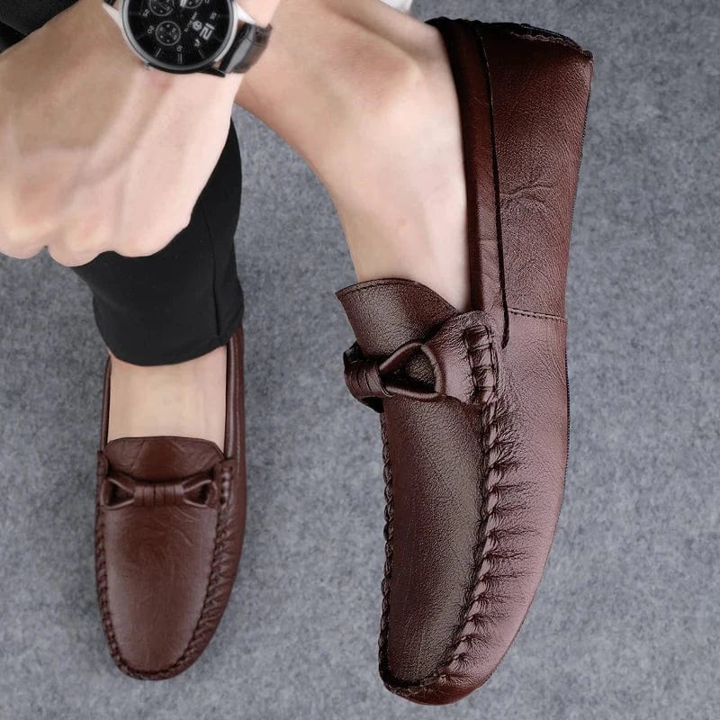 Mocassins Cuir Véritable Homme