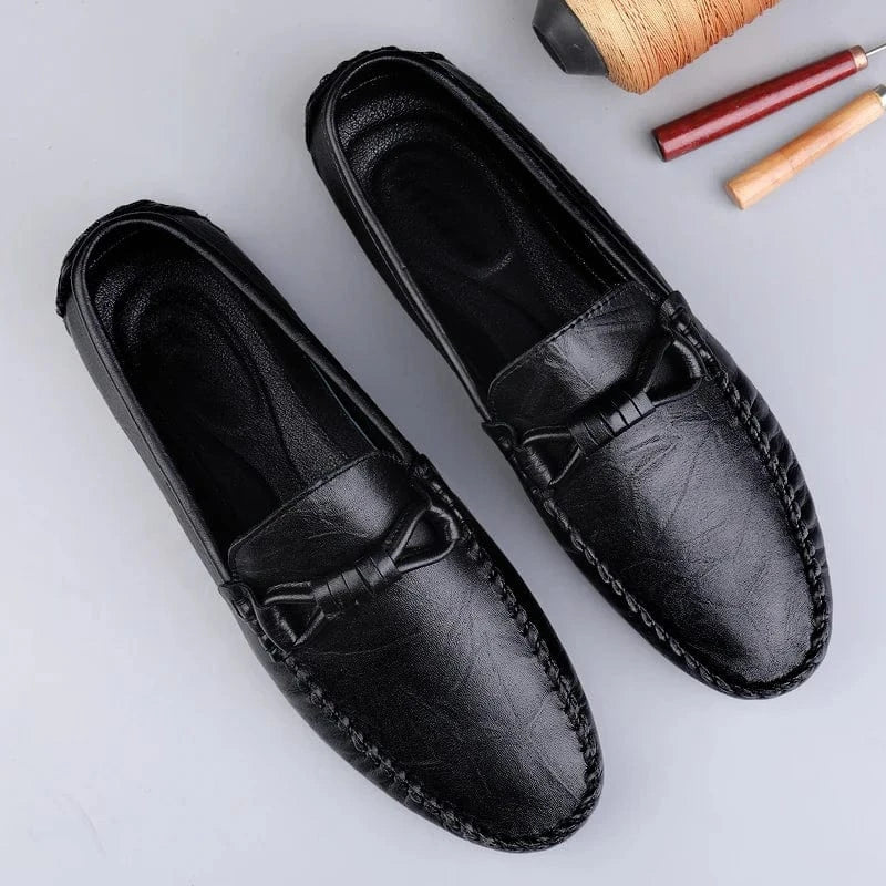 Mocassins Cuir Véritable Homme