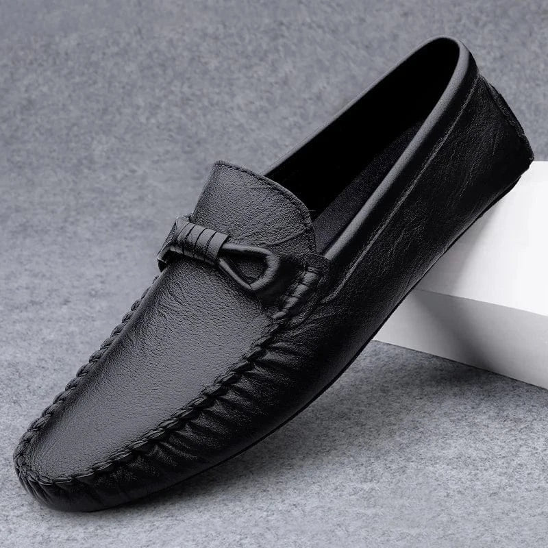 Mocassins Cuir Véritable Homme
