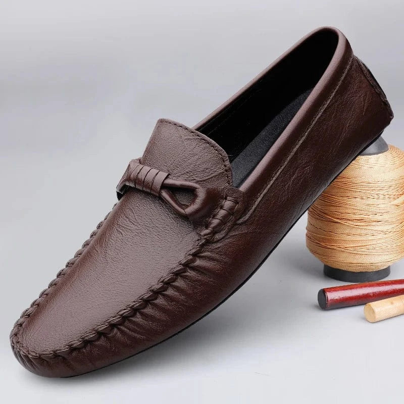 Mocassins Cuir Véritable Homme