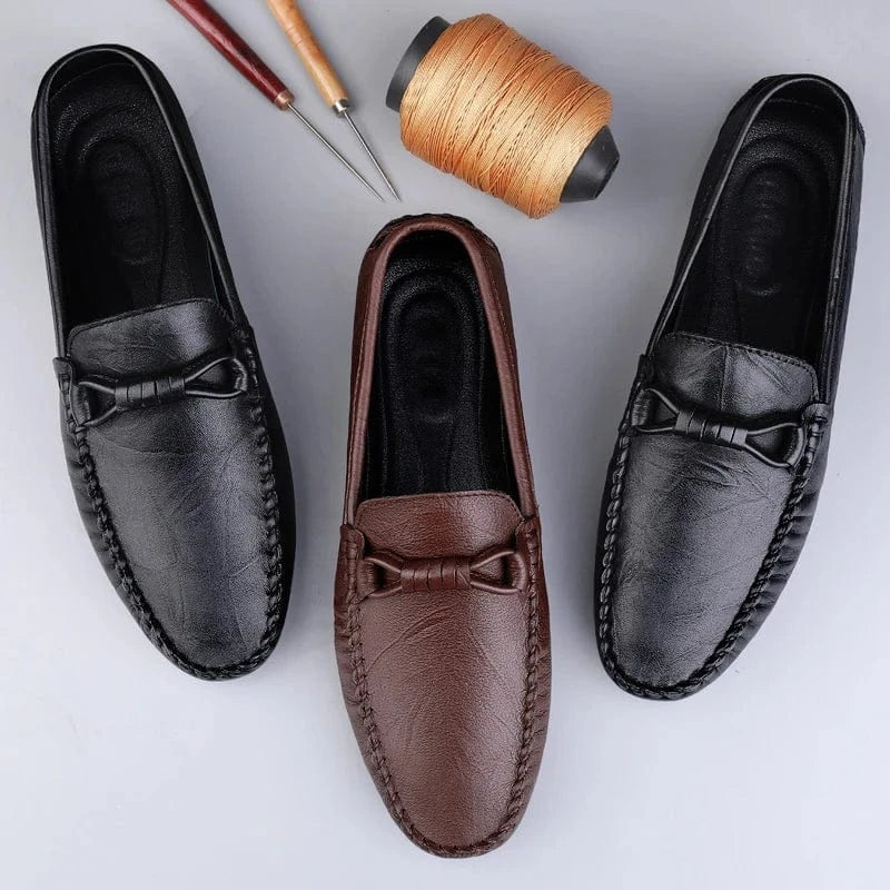 Mocassins Cuir Véritable Homme