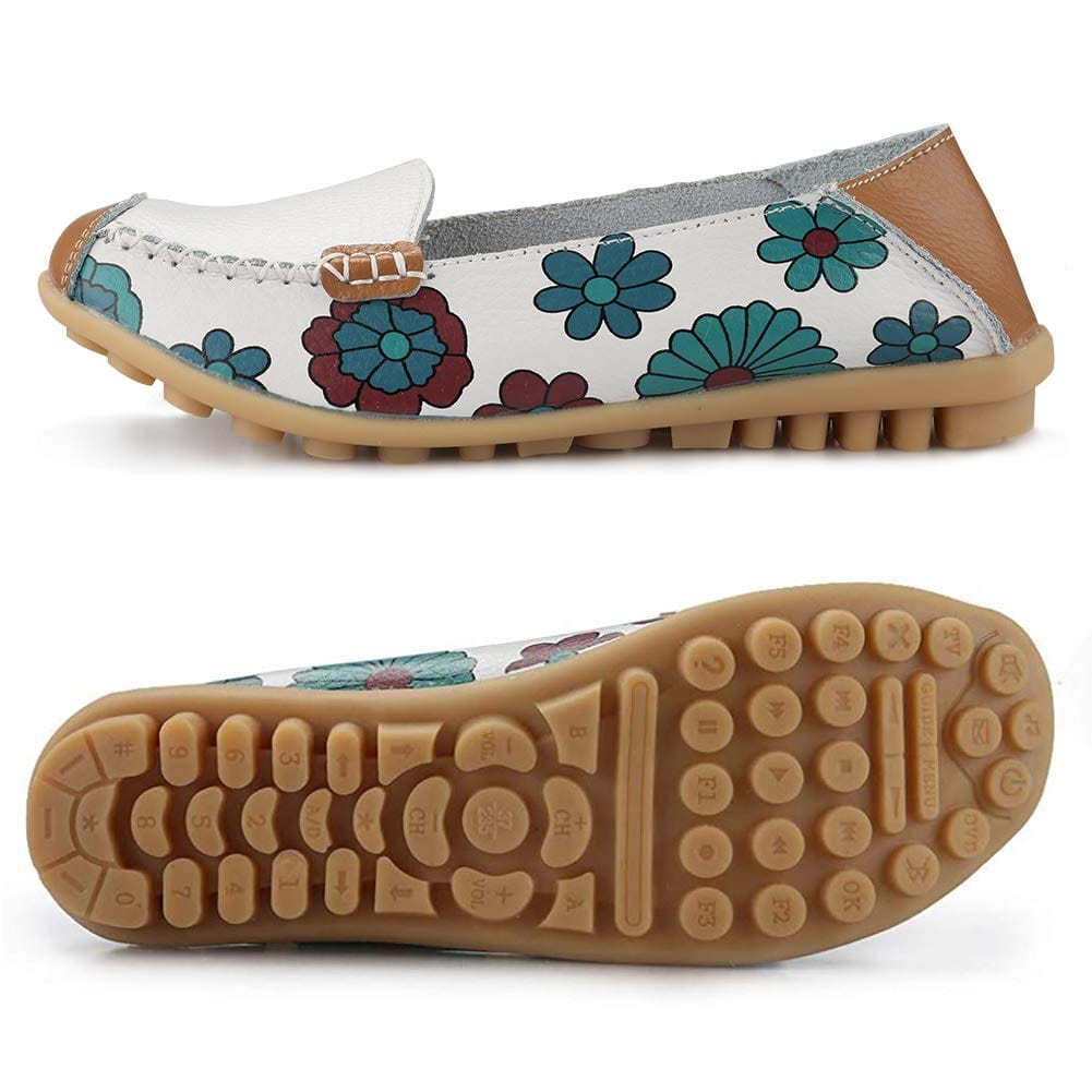 Mocassins Larges Imprimé Floral