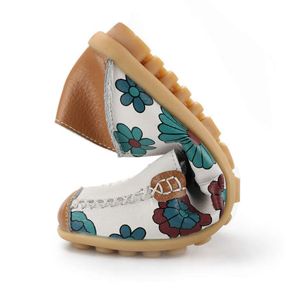 Mocassins Larges Imprimé Floral