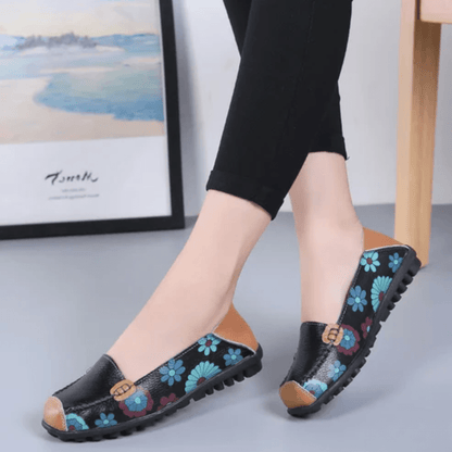 Mocassins Larges Imprimé Floral