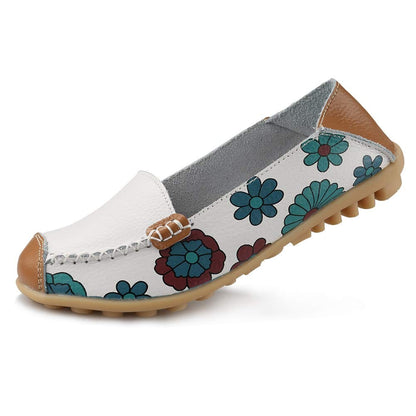 Mocassins Larges Imprimé Floral