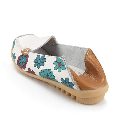 Mocassins Larges Imprimé Floral