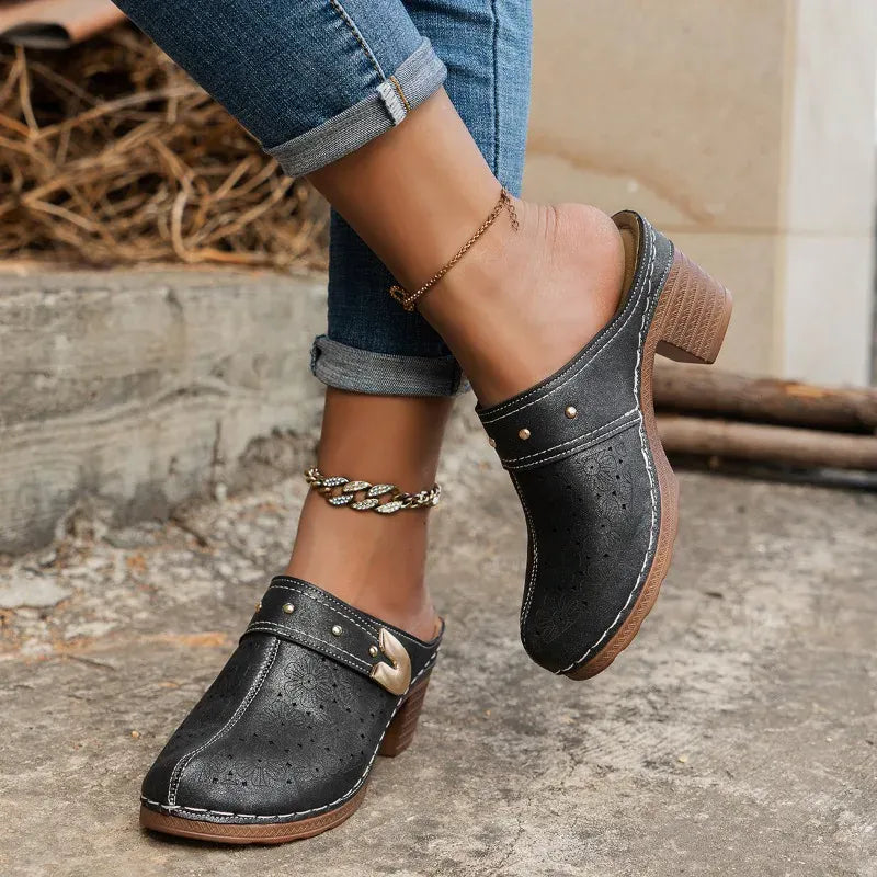 Sandale Orthopédique Élégante à Talon Compensé pour Femme