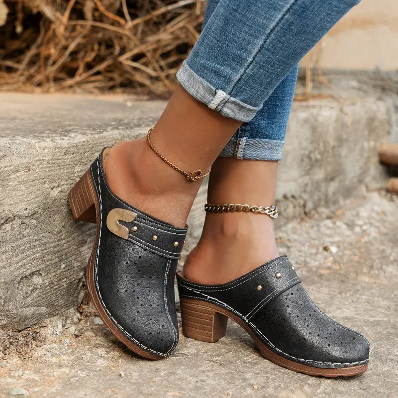 Sandale Orthopédique Élégante à Talon Compensé pour Femme