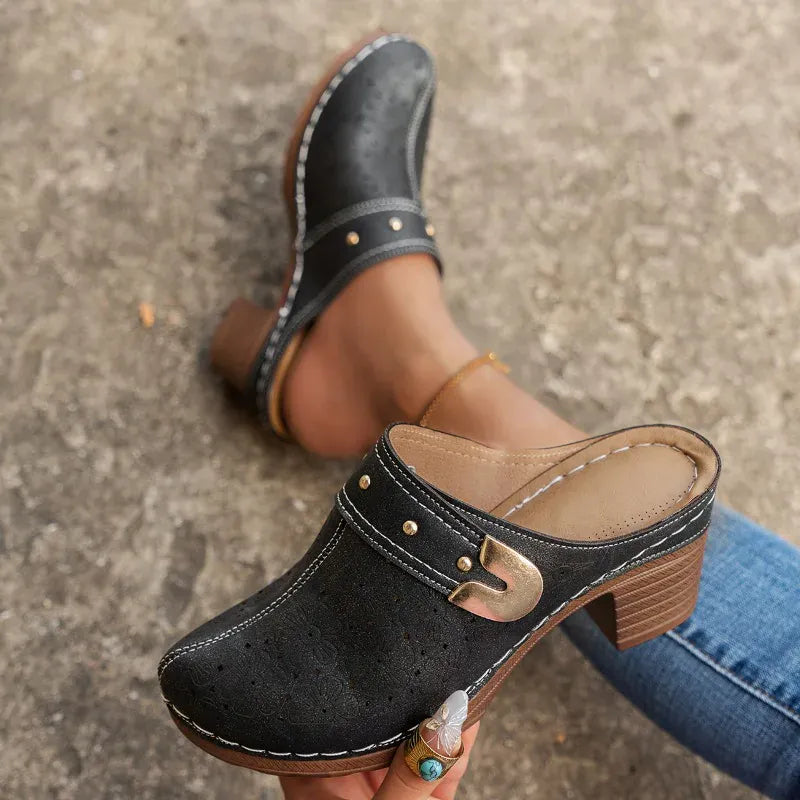 Sandale Orthopédique Élégante à Talon Compensé pour Femme