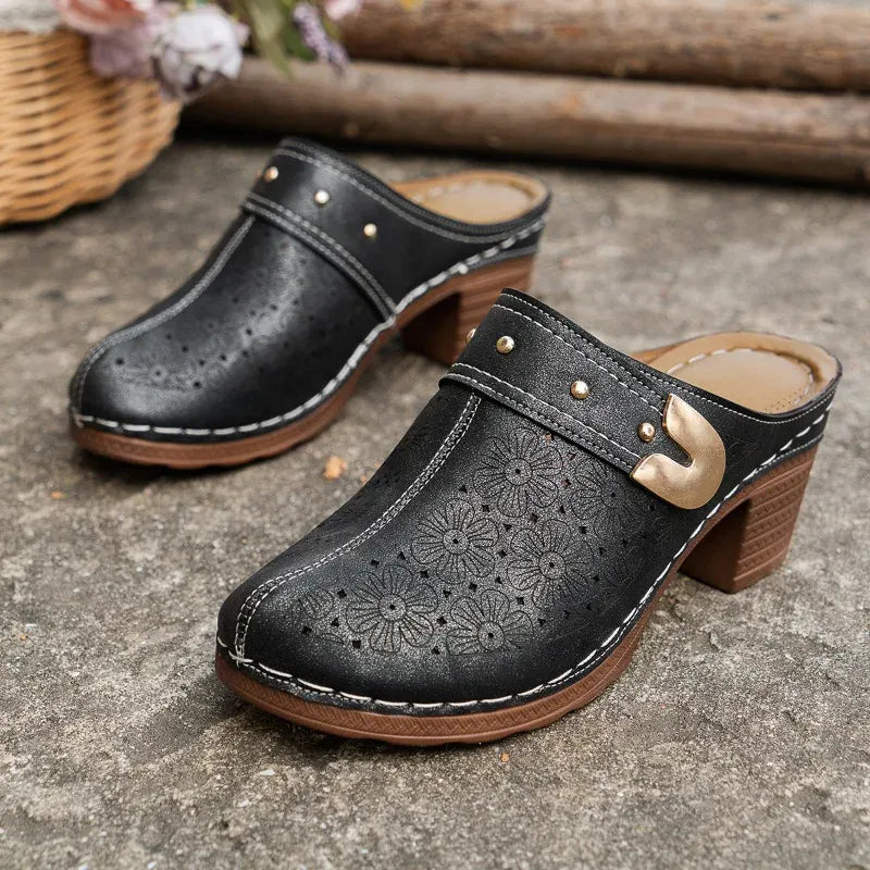 Sandale Orthopédique Élégante à Talon Compensé pour Femme