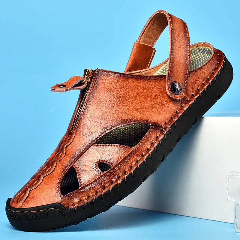 Sandale Orthopédique En Cuir Pour Homme