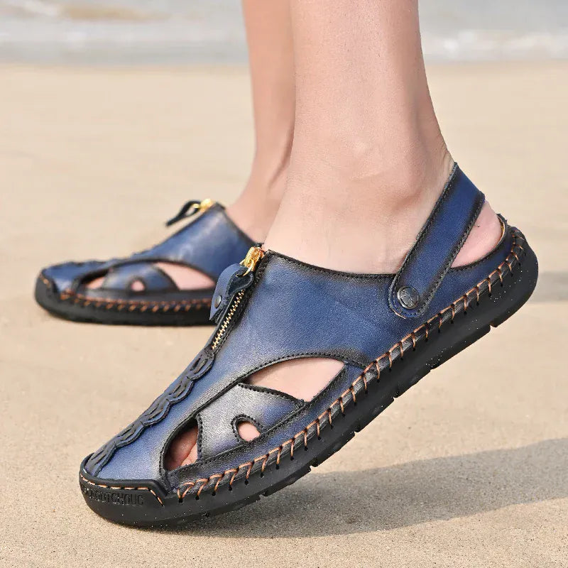 Sandale Orthopédique En Cuir Pour Homme
