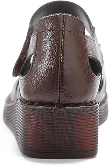Sandale Orthopédique Femme à Talon Bas en Similicuir