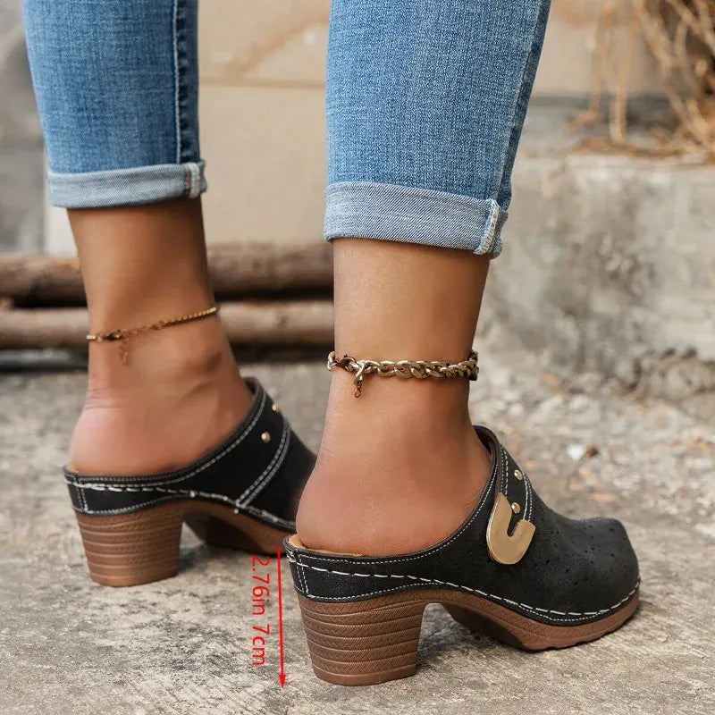 Sandale Orthopédique Femme avec Talon Compensé