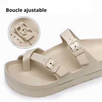 Sandale Orthopédique Femme En Caoutchouc Avec Lanières