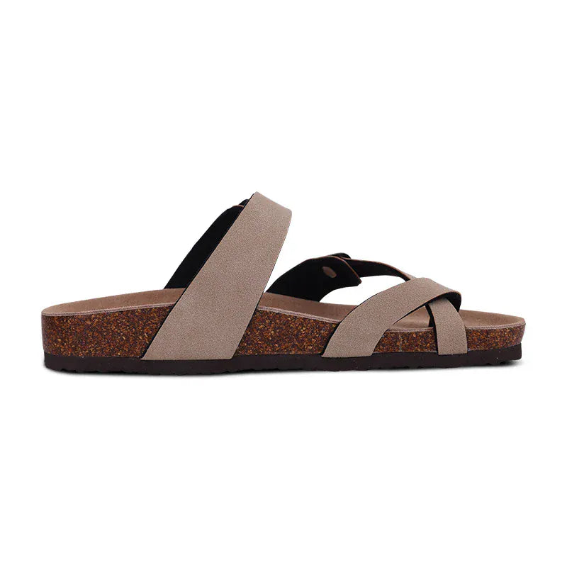 Sandale Orthopédique Femme Robuste Et Élégante Beige