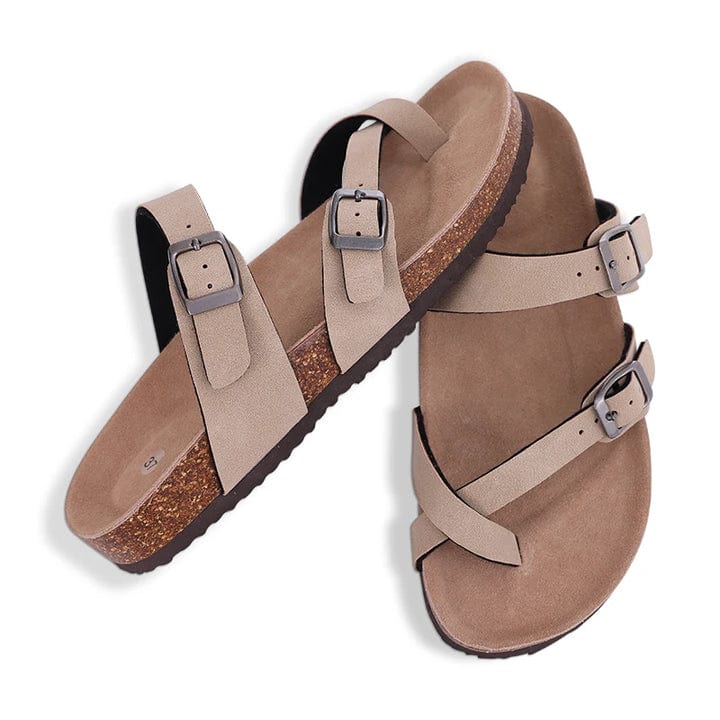 Sandale Orthopédique Femme Robuste Et Élégante Beige