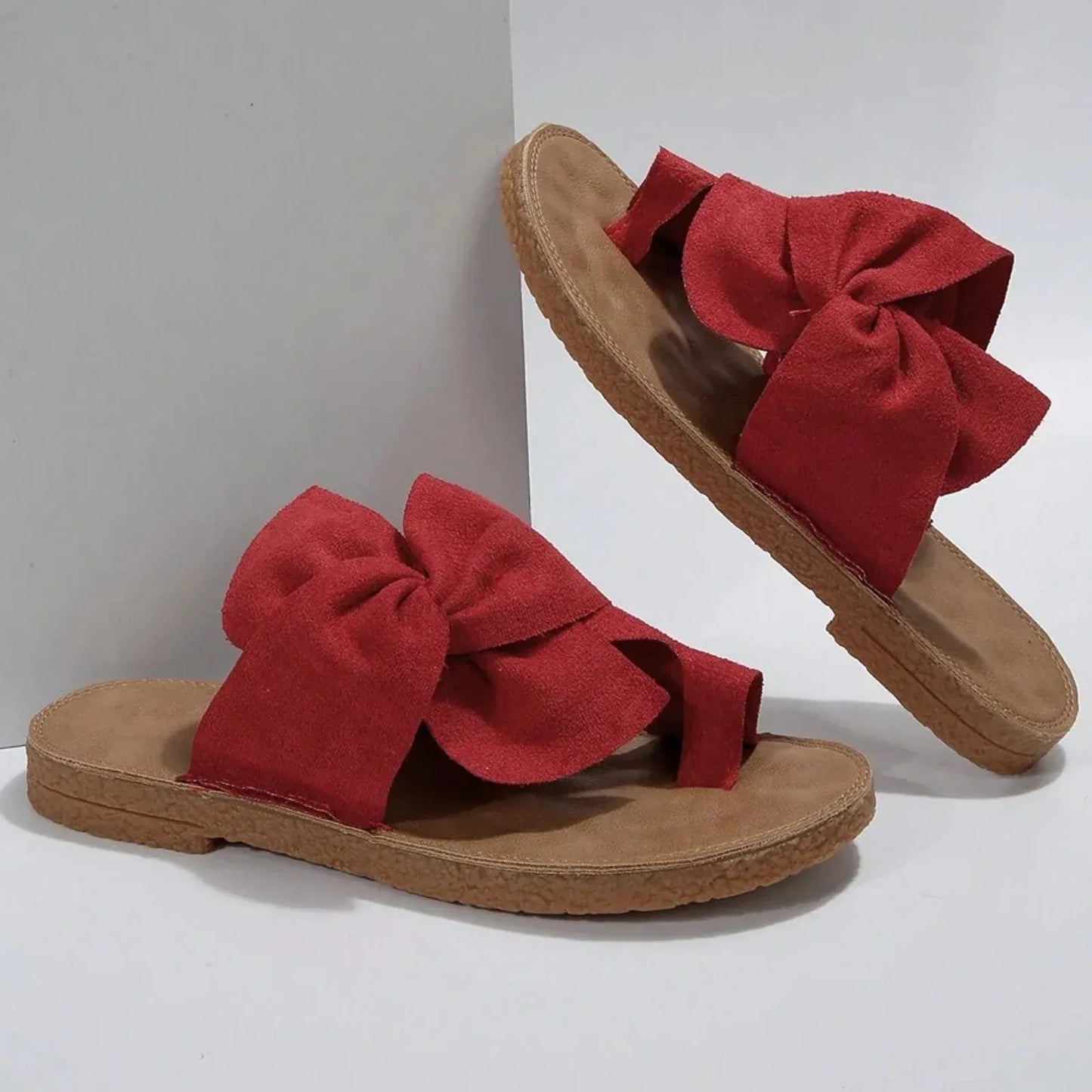 Sandale Orthopédique Femme Rouge Sans Fermeture en Nylon