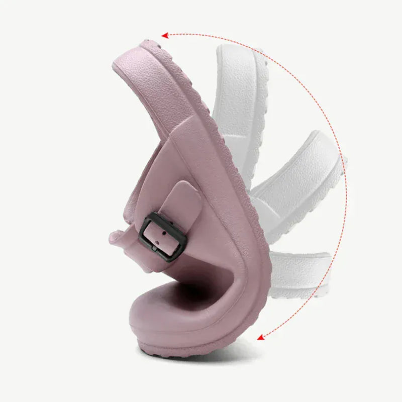 Sandale Orthopédique Femme Sans Fermeture Rose