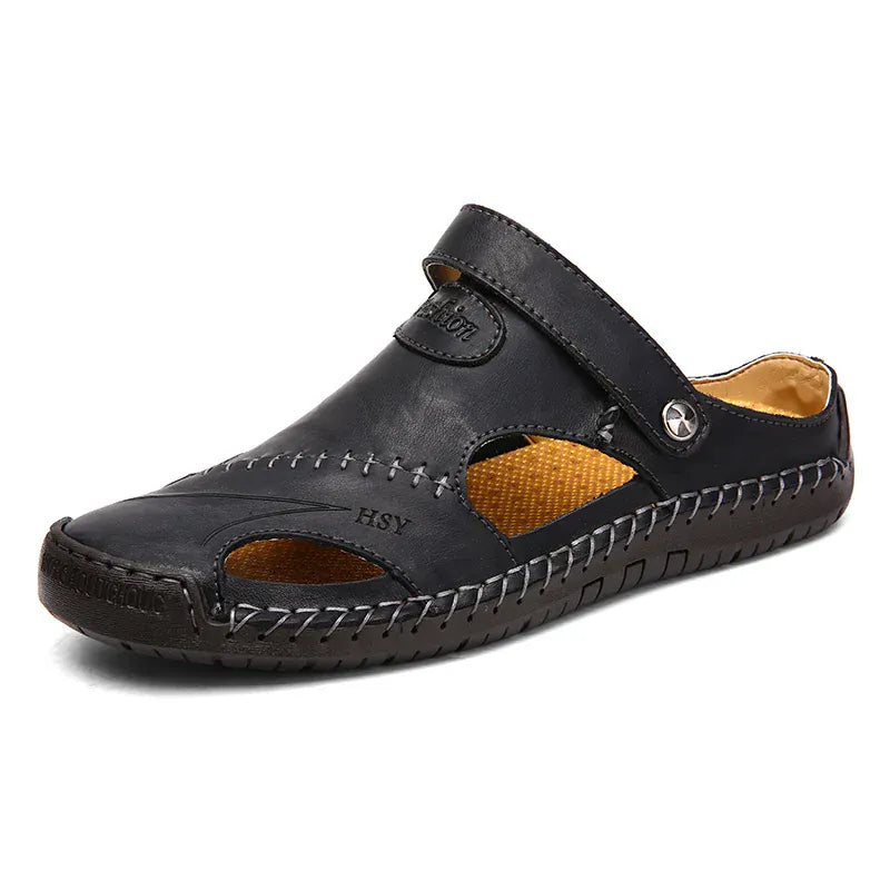 Sandale Orthopédique Homme Antidérapante en Cuir