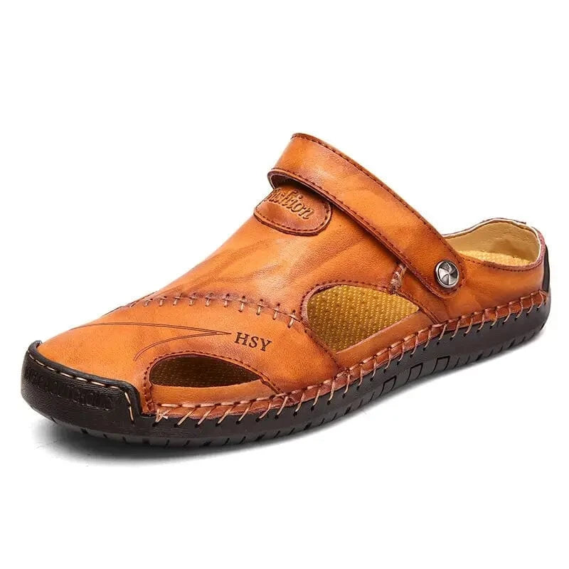Sandale Orthopédique Homme Antidérapante en Cuir