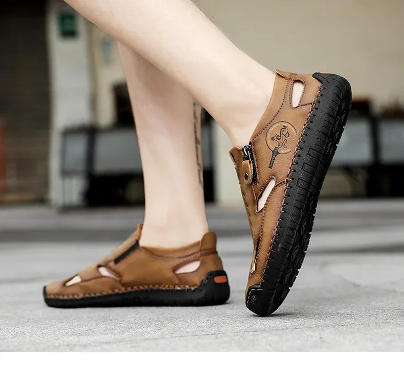 Sandale Orthopédique Homme avec des Coutures Apparentes