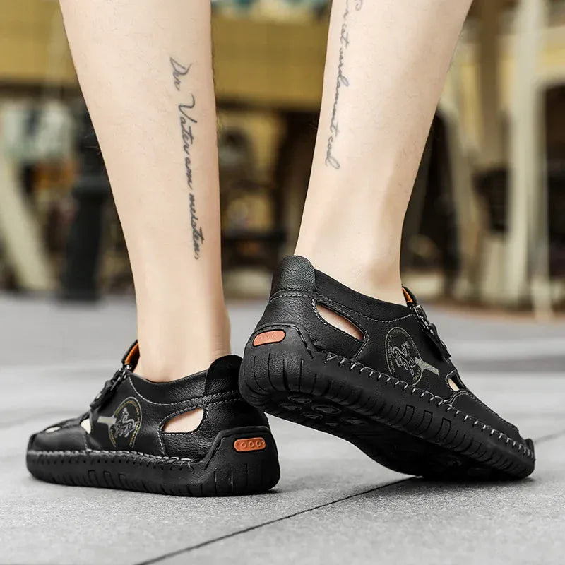 Sandale Orthopédique Homme avec des Coutures Apparentes