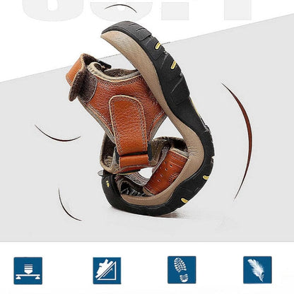 Sandale Orthopédique Homme En Cuir Microfibre