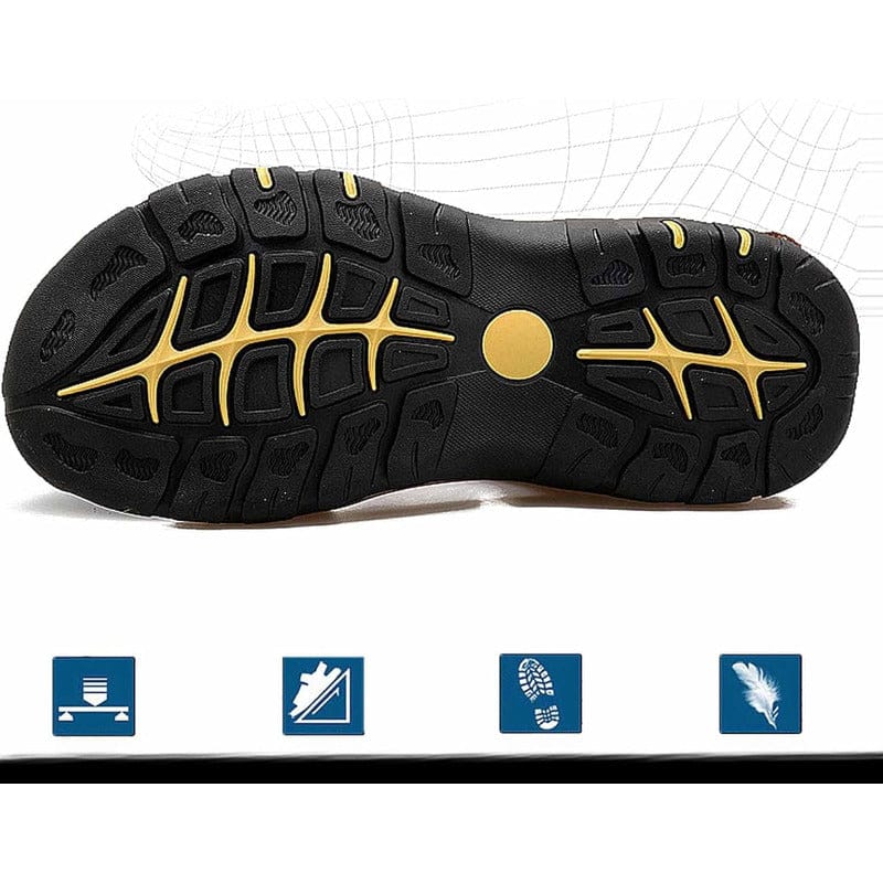 Sandale Orthopédique Homme En Cuir Microfibre