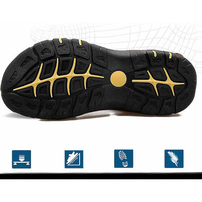 Sandale Orthopédique Homme En Cuir Microfibre