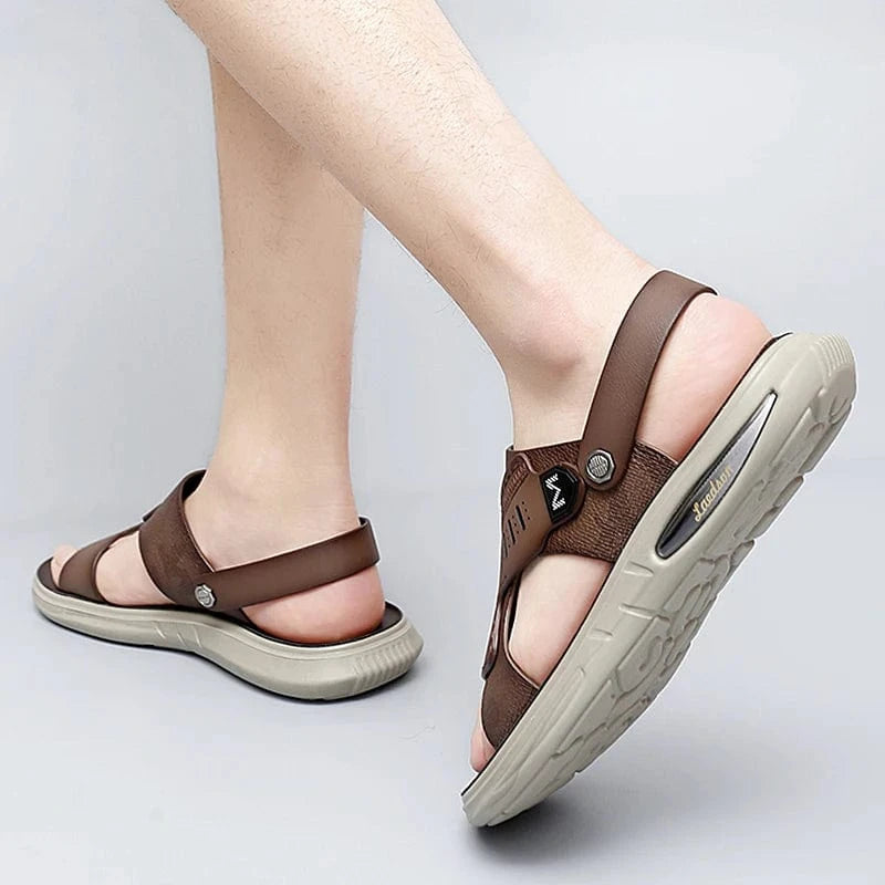 Sandale Orthopédique Homme En Cuir Véritable