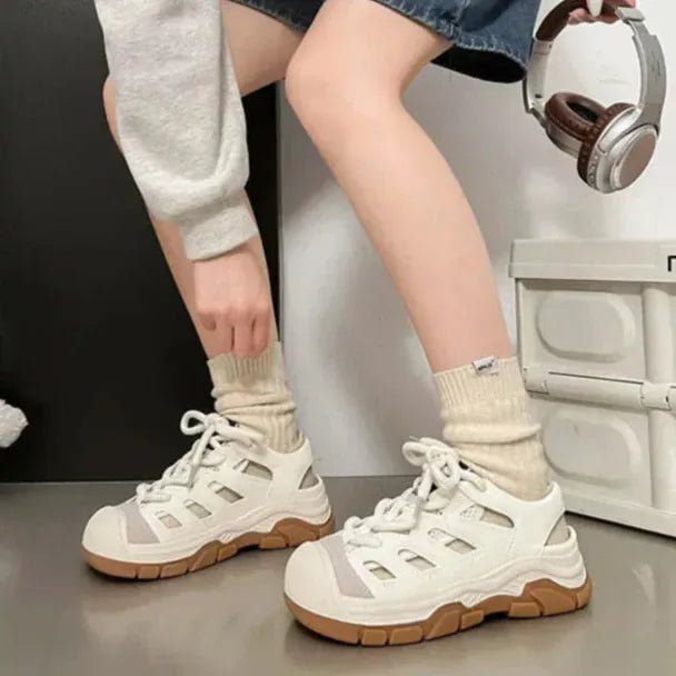 Sandale Orthopédique Style Basket à Semelle Plateforme pour Femme