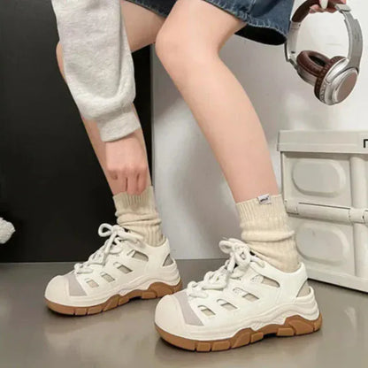 Sandale Orthopédique Style Basket à Semelle Plateforme pour Femme