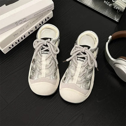 Sandale Orthopédique Style Basket à Semelle Plateforme pour Femme