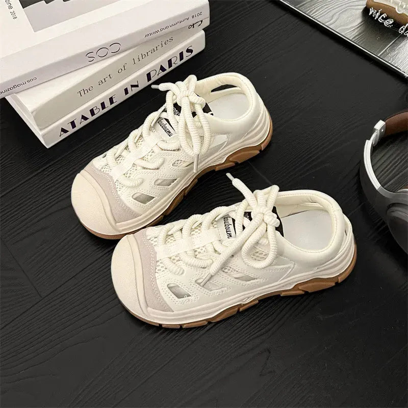 Sandale Orthopédique Style Basket à Semelle Plateforme pour Femme