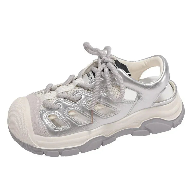 Sandale Orthopédique Style Basket à Semelle Plateforme pour Femme