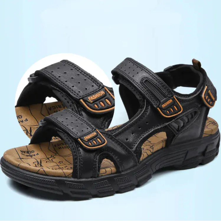 Sandales Orthopédiques En Cuir Véritable Pour Hommes