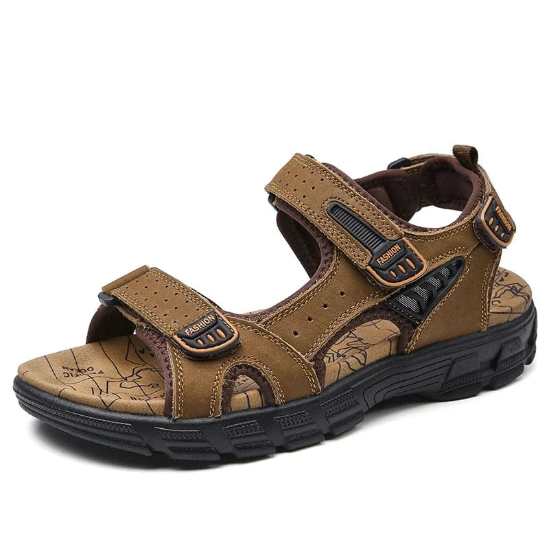 Sandales Orthopédiques Respirantes En Cuir Véritable Pour Homme