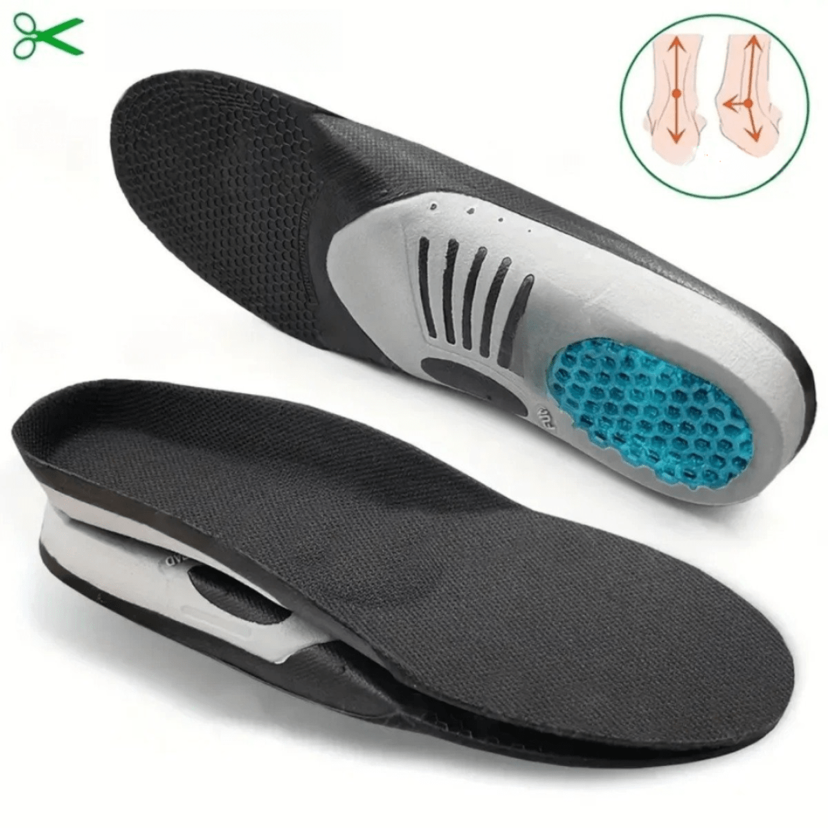 Semelle Orthopédique Pied Plat à Talon Compensé