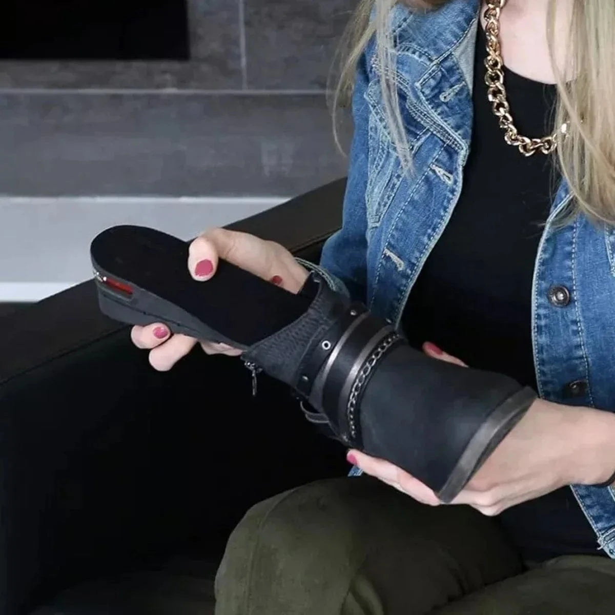 Semelles Orthopédiques Avec Talons Compensés Amovibles