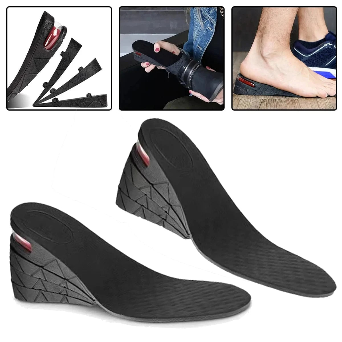 Semelles Orthopédiques Avec Talons Compensés Amovibles