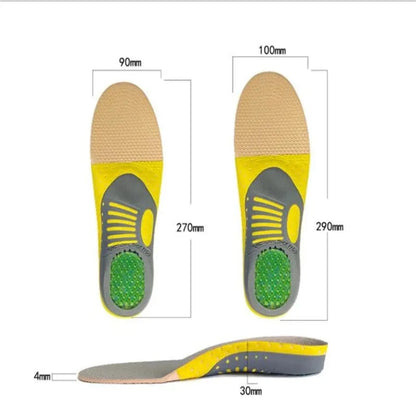Semelles Orthopédiques Unisexes en Gel pour Pieds Plats