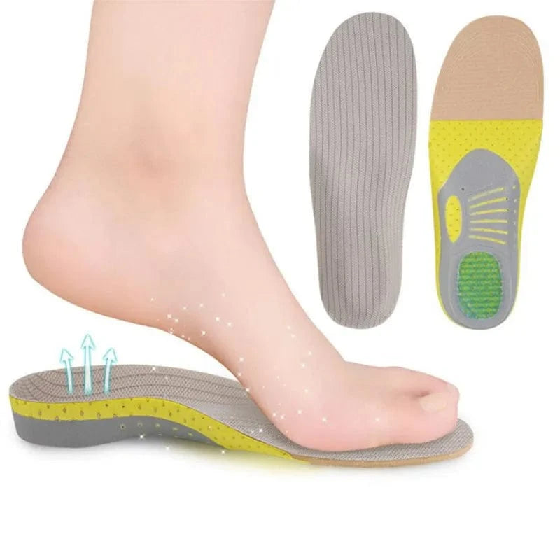Semelles Orthopédiques Unisexes en Gel pour Pieds Plats